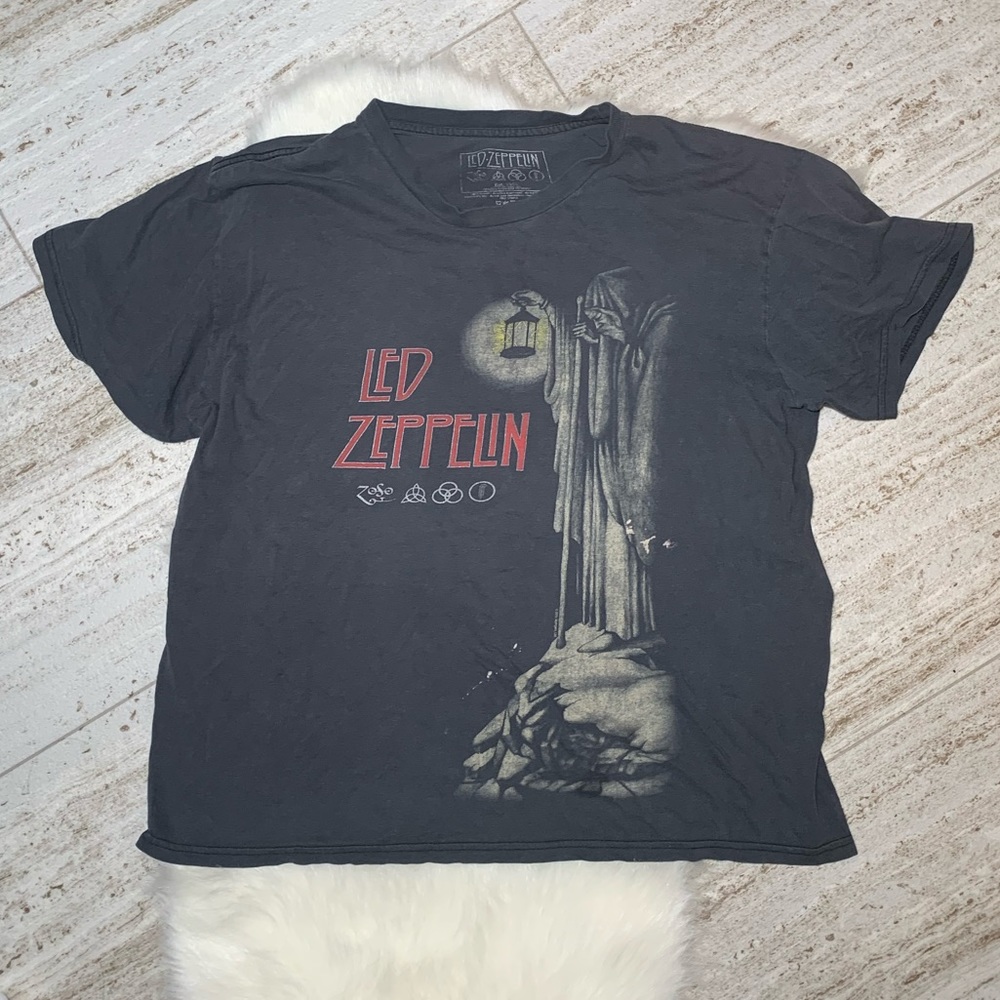 Led Zeppelin IV Hermit Graphic T-shirt Men's Size Large Cotton Rock Band FAIR